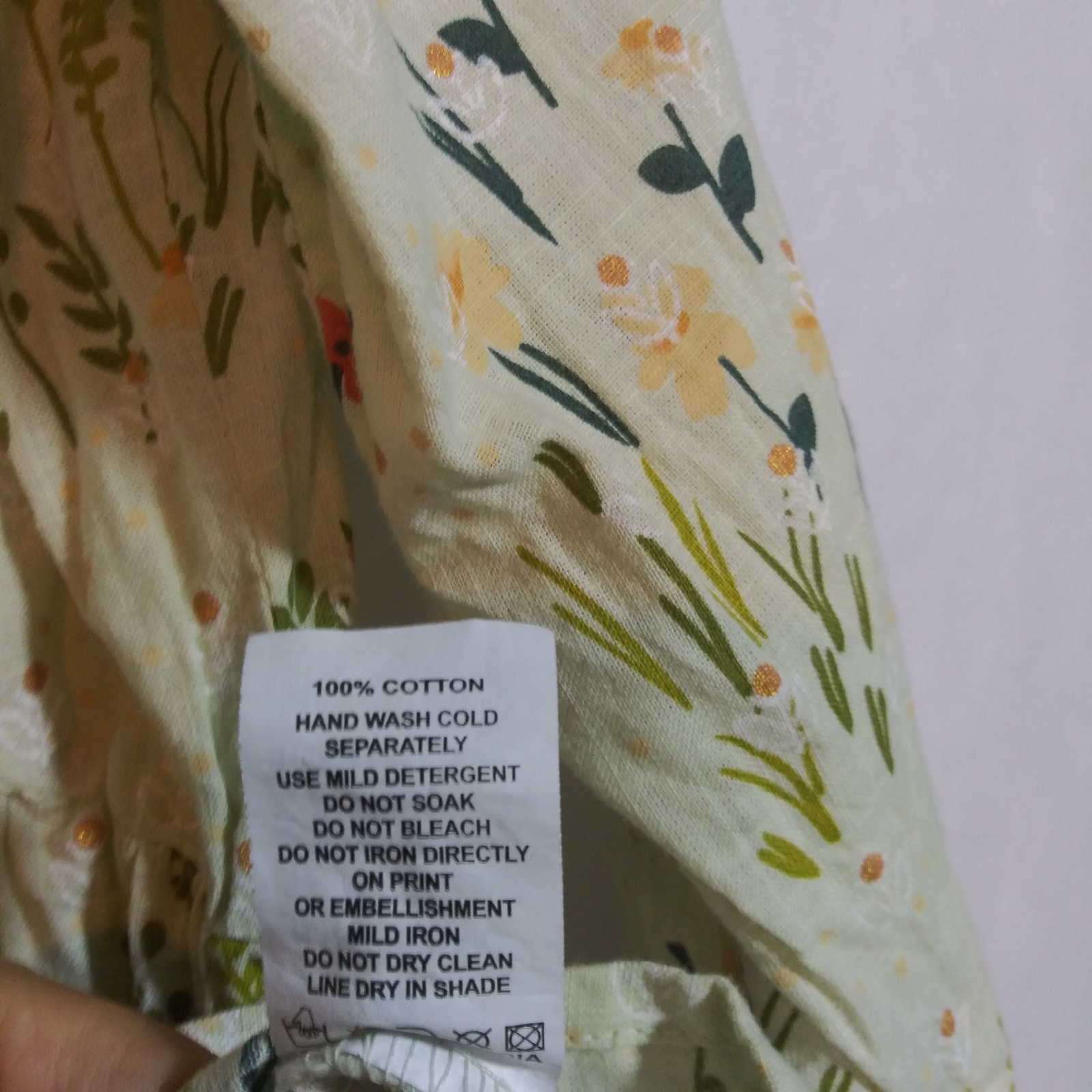 Max Women Floral Print A-Line Kurti Cotton Top Natural Size M — image 7 of 8